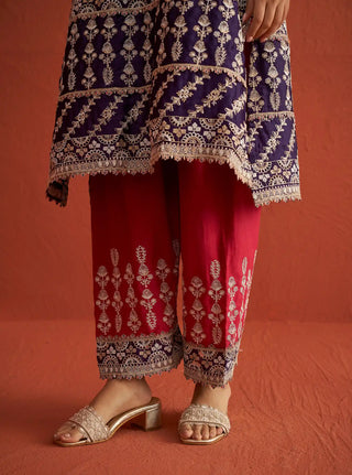 Ambar purple kurta set