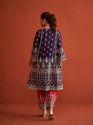 Ambar purple kurta set