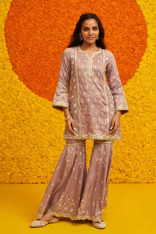 Satranga lilac kurta set