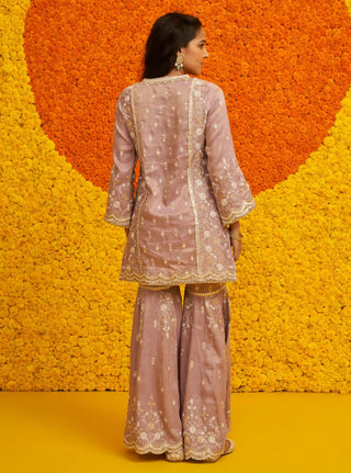 Satranga lilac kurta set