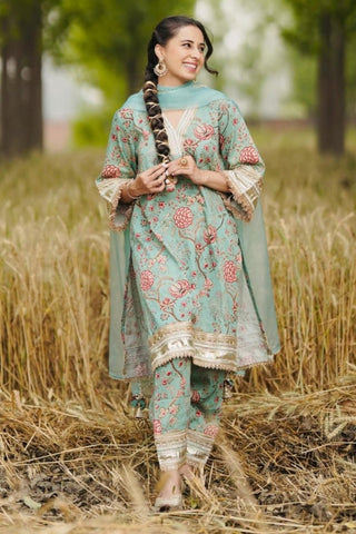 Multicolor kurta with salwar