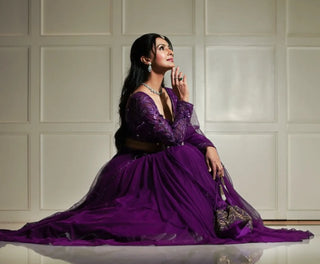 Nelle purple lehenga set