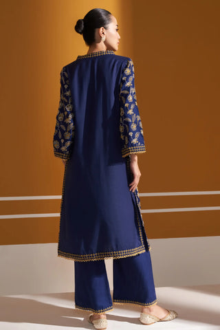 Blue clare woolen kurta set