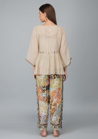 Kora melange print pants and oversized top