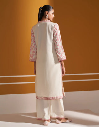 White clare kurta set