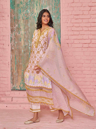 Pink Poema kurta set