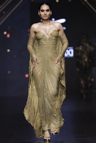 Gold raquel titi gown