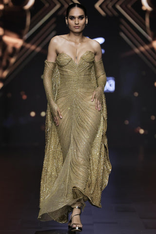 Gold raquel titi gown