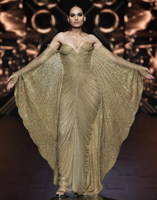 Gold raquel titi gown