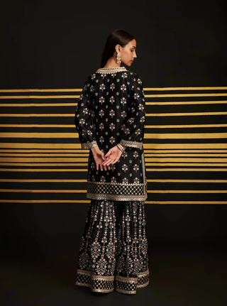 Mahiya black kurta and sharara set