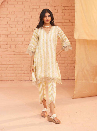 Offwhite caprina kurta set