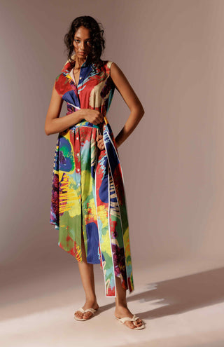 Calypso tie up dress