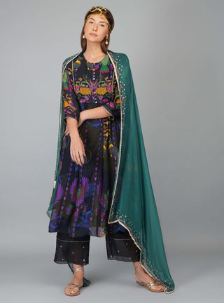 Multicolor egyptian print kurta set