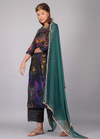 Multicolor egyptian print kurta set