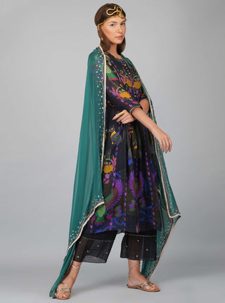 Multicolor egyptian print kurta set