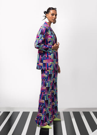 Multicolor bold n boujee blazer with pant