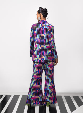 Multicolor bold n boujee blazer with pant