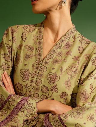 Green ellis kurta set