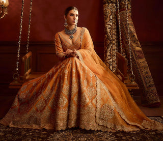 Orange konkona lehenga set