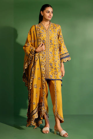 Yellow ellis kurta set