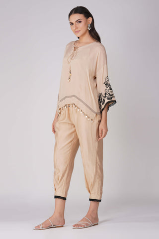 Kora asymmetric cape and pants