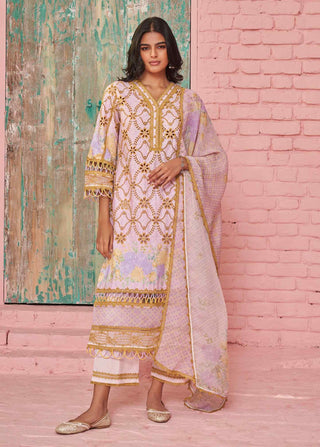 Pink Poema kurta set