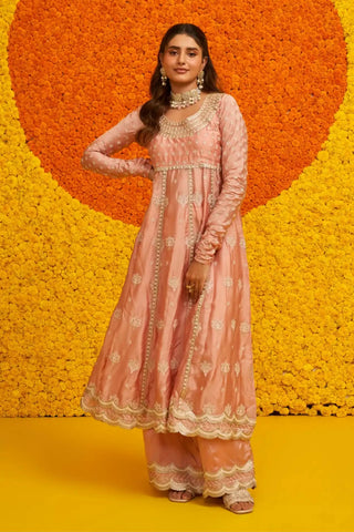 Palki pink anarkali set