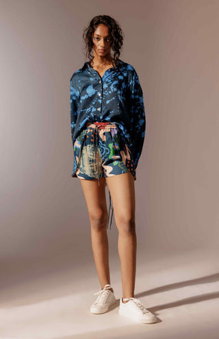 Nysa shirt and layered shorts