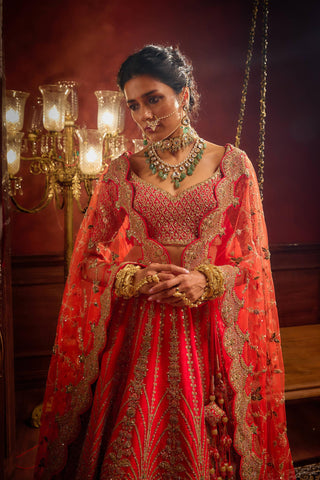 Rani pink vivah embroidered lehenga set