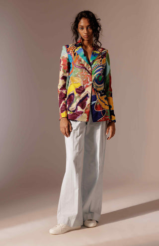 Calypso embroidered blazer and trouser