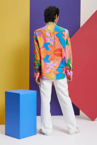 Multicolor bloom printed shirt