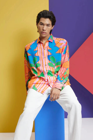 Multicolor bloom printed shirt