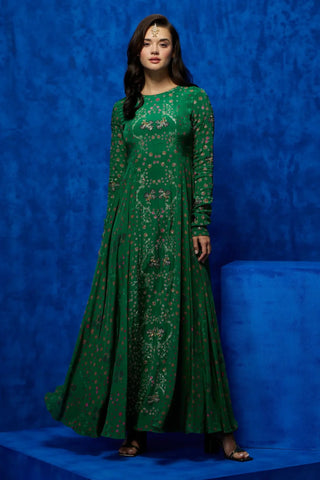 Emerald floor length gown