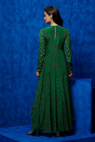 Emerald floor length gown