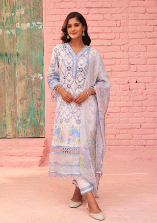 White poema kurta set