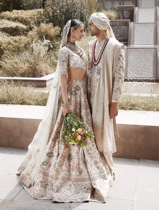 Offwhite vintage udaibagh lehenga set