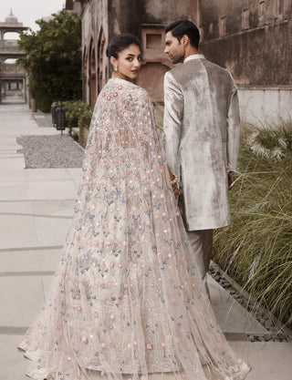 Silver garden of eden lehenga set