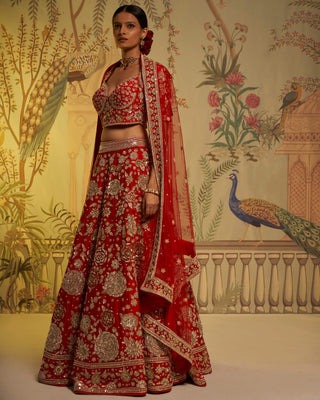 Guldasta embroidered bridal lehenga set