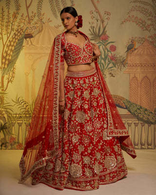 Guldasta embroidered bridal lehenga set