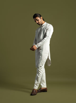 Oyster gray kurta and pants