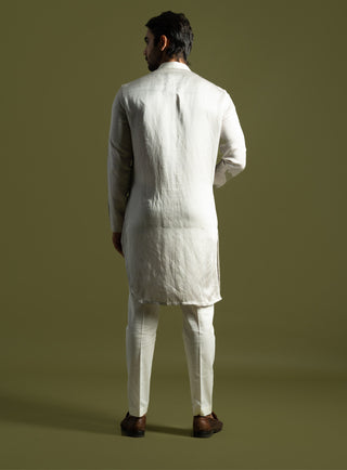 Oyster gray kurta and pants