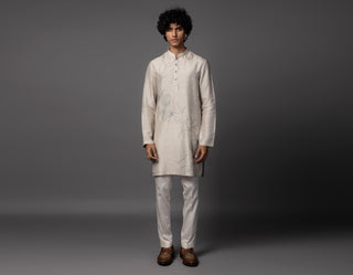 Gray floral dusk kurta set