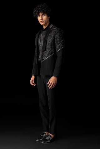 Black raina open tuxedos with black trouser