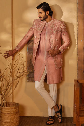 Baby pink indo jacket set