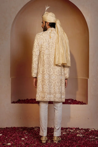 Ivory sherwani set