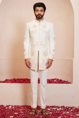 Ivory indo jacket set