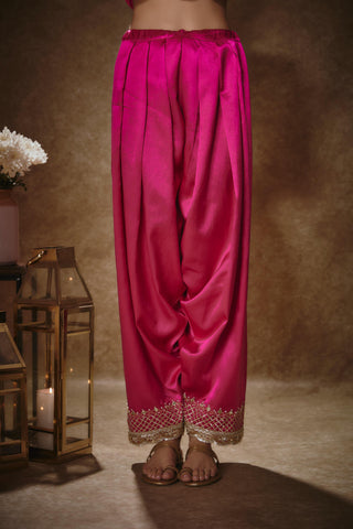 Barbie pink & gold kurta salwar set