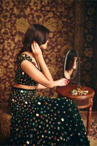 Black maya lehenga