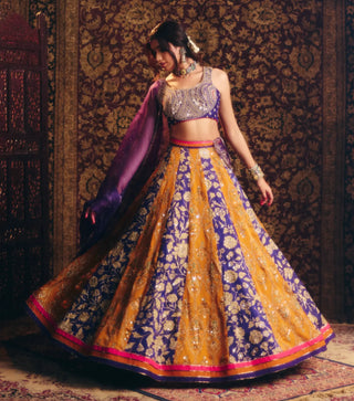 Multicolor menaka lehenga