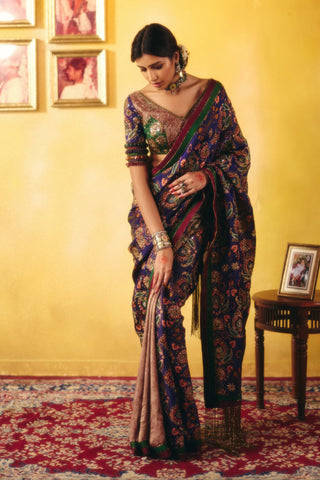 Multicolor indumati saree